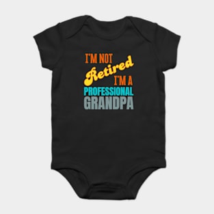 Funny Fathers Day Retired Grandpa Baby Bodysuit